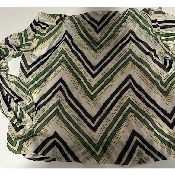 Women Alfani XL abstract floral green sheer cami 2-layered kimono sleeve - Picture 10 of 10
